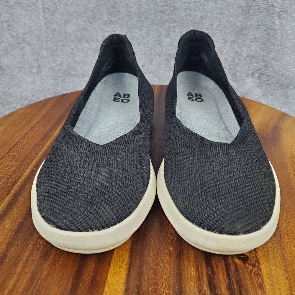 Abeo Flats Women's 7.5 Black Vivi Slip On Comfort Casual Loafer Shoes - Picture 2 of 10